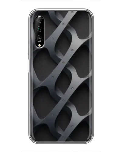 Чехол для Huawei Y7 Pro 2019 с картинкой «Объемное серое плетение»