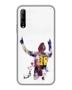 Чехол для Huawei Y7 Pro 2019 с картинкой «Акварельный Месси Барселона»
