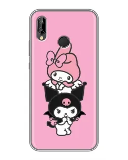 Чехол для Huawei Y7 2019 с картинкой «My Melody и Kuromi»