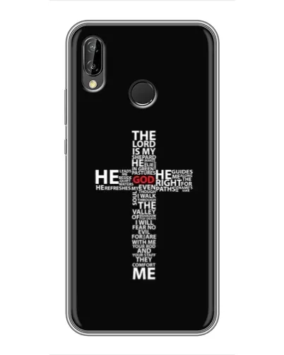 Чехол для Huawei Y7 2019 с картинкой «Текстовый крест» Чехол для Huawei Y7 2019 с картинкой «Текстовый крест»
