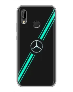 Чехол для Huawei Y7 2019 с картинкой «Спортивные линии Mercedes»