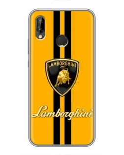 Чохол для Huawei Y7 2019 з картинкою «Lamborghini Stripe жовтий»