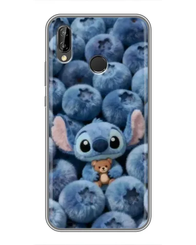 Чехол для Huawei Y7 2019 с картинкой «Стич и голубика»