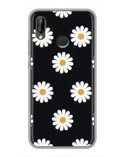 Чехол для Huawei Y7 2019 с картинкой «Ромашки на черном» Чехол для Huawei Y7 2019 с картинкой «Ромашки на черном»