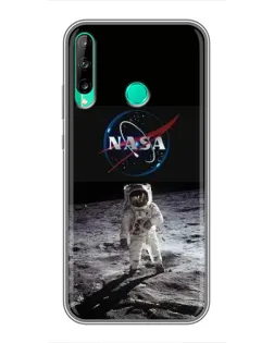 Чехол для Huawei Y7p (2020) с картинкой «Астронавт на Луне»