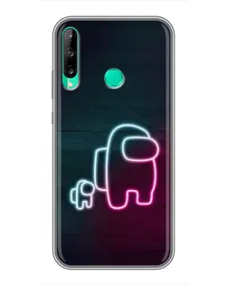 Чехол для Huawei Y7p (2020) с картинкой «Among Us неон-арт»