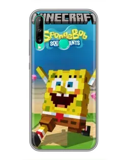 Чохол для Huawei Y7p (2020) з картинкою «Губка Боб Minecraft»