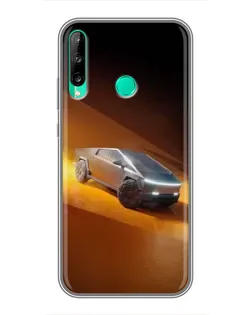 Чехол для Huawei Y7p (2020) с картинкой «Cybertruck в пустыне»
