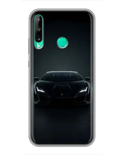 Чехол для Huawei Y7p (2020) с картинкой «Черный Lamborghini Aventador»