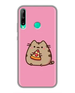 Чехол для Huawei Y7p (2020) с картинкой «Пушин с пиццей»