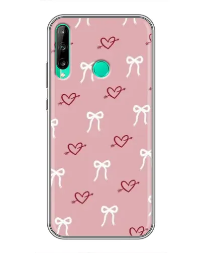 Чехол для Huawei Y7p (2020) с картинкой «Сердца и банты»
