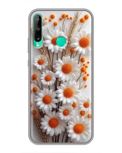 Чехол для Huawei Y7p (2020) с картинкой «Белые сухоцветы»