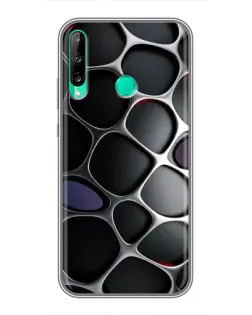 Чехол для Huawei Y7p (2020) с картинкой «Объемная темная решетка»