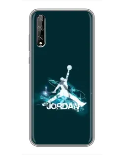 Чехол для Huawei P Smart S / Y8p (2020) с картинкой «Jordan Blue Fire»