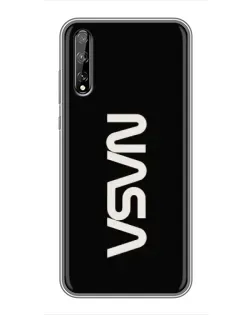 Чехол для Huawei P Smart S / Y8p (2020) с картинкой «NASA — вертикальный логотип»