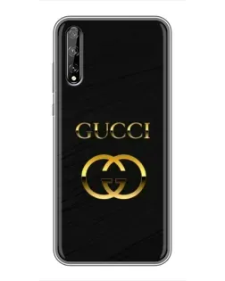 Чехол для Huawei P Smart S / Y8p (2020) с картинкой «Золотой логотип Gucci»
