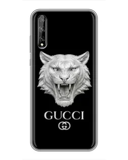 Чехол для Huawei P Smart S / Y8p (2020) с картинкой «Gucci — серебряный лев»