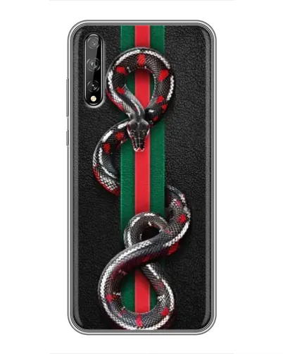 Чехол для Huawei P Smart S / Y8p (2020) с картинкой «Gucci — змея на полосе» Чехол для Huawei P Smart S / Y8p (2020) с картинкой «Gucci — змея на полосе»