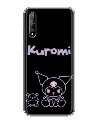 Чехол для Huawei P Smart S / Y8p (2020) с картинкой «Kuromi — черный минимализм»