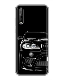 Чехол для Huawei P Smart S / Y8p (2020) с картинкой «Темный силуэт BMW»
