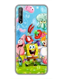 Чехол для Huawei P Smart S / Y8p (2020) с картинкой «Губка Боб и друзья» Чехол для Huawei P Smart S / Y8p (2020) с картинкой «Губка Боб и друзья»