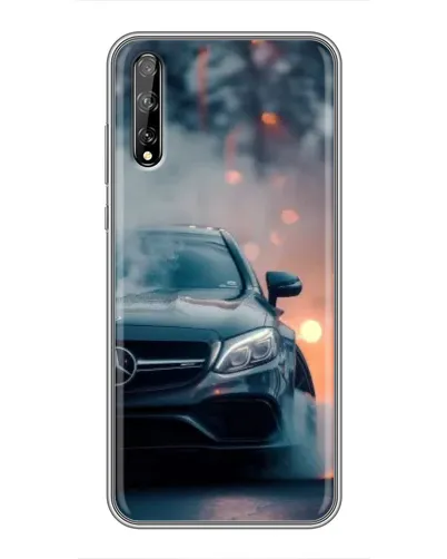 Чехол для Huawei P Smart S / Y8p (2020) с картинкой «Mercedes — ночной город»