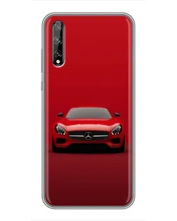 Чехол для Huawei P Smart S / Y8p (2020) с картинкой «Красный Mercedes AMG»