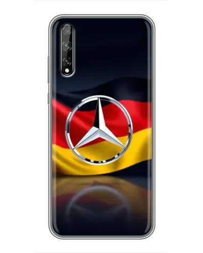 Чехол для Huawei P Smart S / Y8p (2020) с картинкой «Mercedes — флаг Германии»