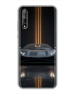 Чохол для Huawei P Smart S / Y8p (2020) з картинкою «Lamborghini золоті лінії»