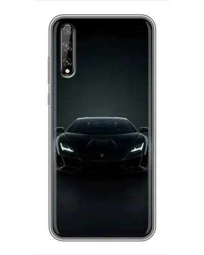 Чехол для Huawei P Smart S / Y8p (2020) с картинкой «Черный Lamborghini Aventador»