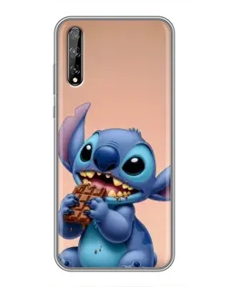 Чехол для Huawei P Smart S / Y8p (2020) с картинкой «Стич ест шоколад»