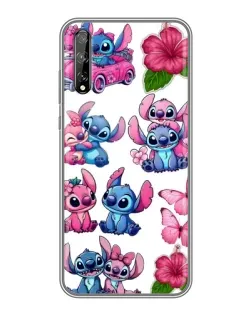 Чехол для Huawei P Smart S / Y8p (2020) с картинкой «Стикеры Stitch и Angel»