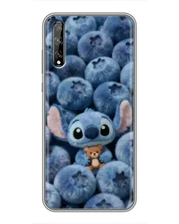 Чехол для Huawei P Smart S / Y8p (2020) с картинкой «Стич и голубика»