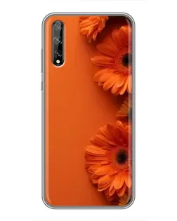 Чехол для Huawei P Smart S / Y8p (2020) с картинкой «Оранжевые герберы»
