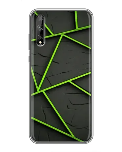 Чехол для Huawei P Smart S / Y8p (2020) с картинкой «Зеленые геометрические линии»