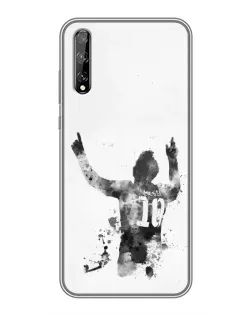 Чехол для Huawei P Smart S / Y8p (2020) с картинкой «Черно-белый силуэт Месси» Чехол для Huawei P Smart S / Y8p (2020) с картинкой «Черно-белый силуэт Месси»