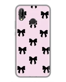 Чехол для Huawei Y9 2019 / Enjoy 9 Plus с картинкой «Черные банты Coquette»