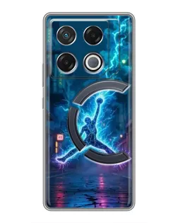 Чохол для Infinix GT 20 Pro з картинкою «Jordan Gold Jumpman»