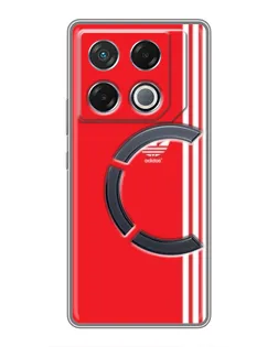 Чехол для Infinix GT 20 Pro с картинкой «Красный минимализм Adidas»