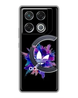 Чехол для Infinix GT 20 Pro с картинкой «Взрыв красок Adidas»