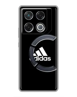 Чехол для Infinix GT 20 Pro с картинкой «Черная классика Adidas»