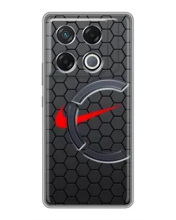 Чохол для Infinix GT 20 Pro з картинкою «Nike — карбонова сітка»