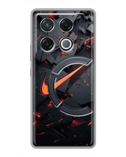 Чехол для Infinix GT 20 Pro с картинкой «Nike — эффект разломов»