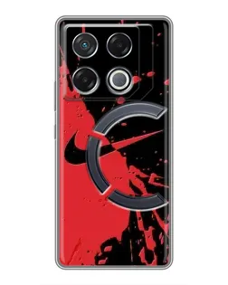 Чохол для Infinix GT 20 Pro з картинкою «Червоні бризки Nike»