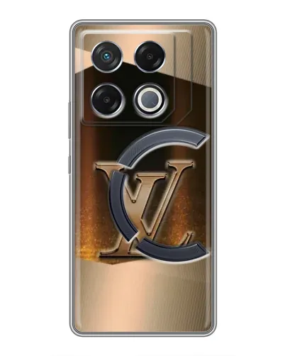Чехол для Infinix GT 20 Pro с картинкой «LV — золотое сияние»