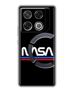 Чохол для Infinix GT 20 Pro з картинкою «NASA — класика Red Blue»