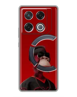 Чохол для Infinix GT 20 Pro з картинкою «Bored Ape в червоному»