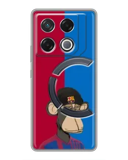 Чехол для Infinix GT 20 Pro с картинкой «Bored Ape — фанат Барсы»