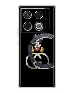 Чехол для Infinix GT 20 Pro с картинкой «Минни Маус на лого»