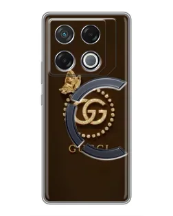 Чехол для Infinix GT 20 Pro с картинкой «Gucci — золотая бабочка»